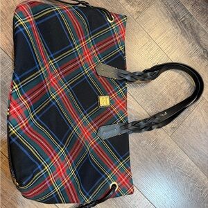 Dooney & Bourke Red and Plaid Tote